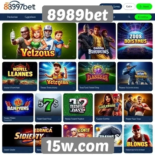 Opcões de jogos disponíveis no 8989bet